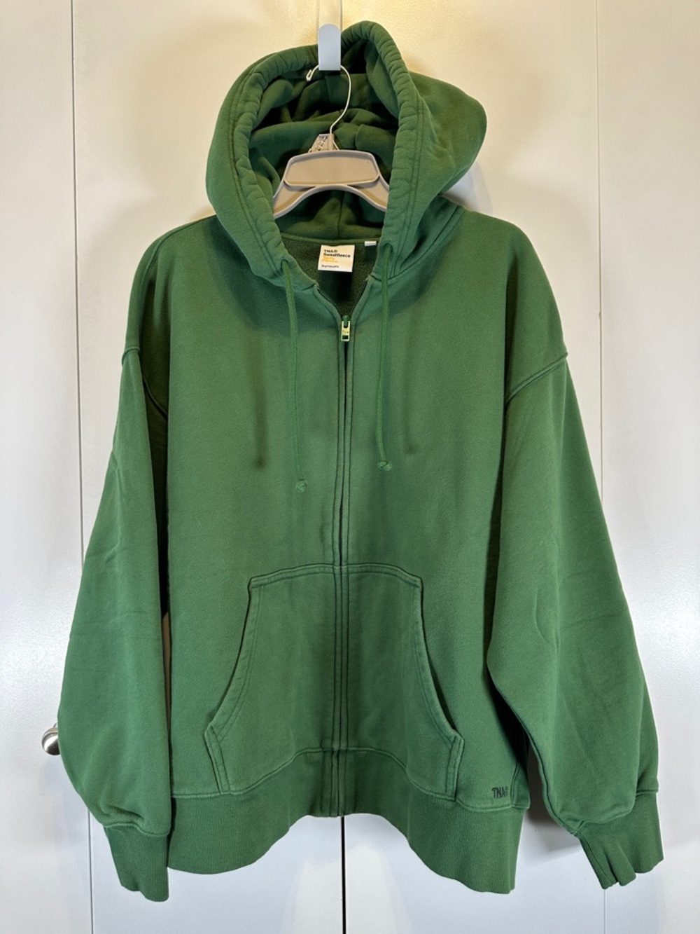 Aritzia TNA Terry Fleece Boyfriend Fit Zip Up Hoodie Size L